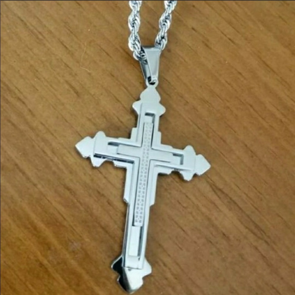 Rocawear stainless steel cross chain